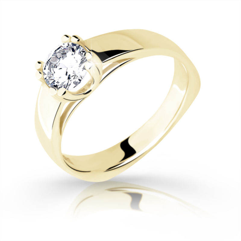 Zlatý zásnubní prsten DF 1888