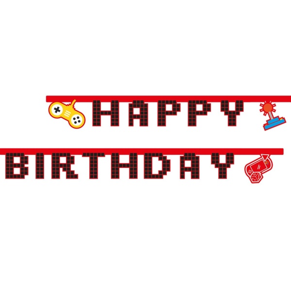 Banner Gaming party Happy Birthday 2 m