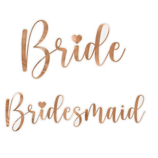 Nálepky na sklo''Bride & Bridesmaid''