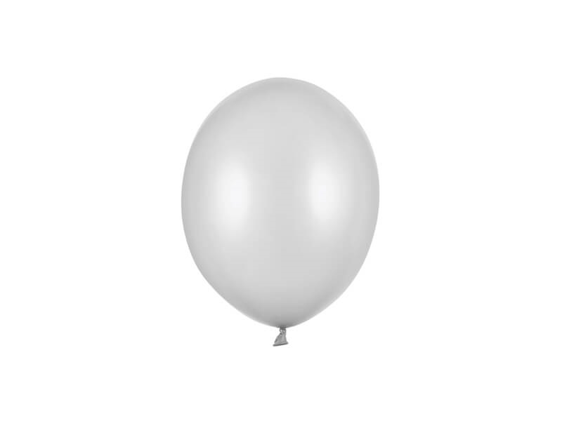 Balónky metalické stříbrné 12cm 100ks