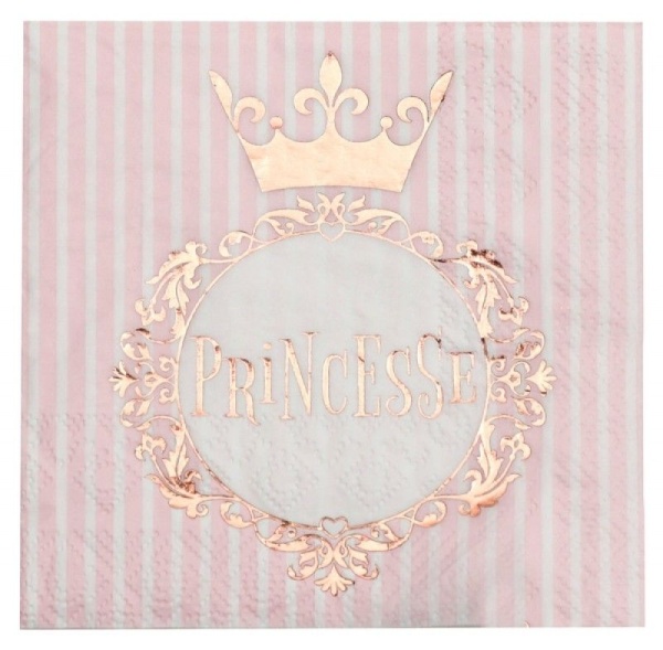 Princess Rose gold - Ubrousky papírové 20 ks