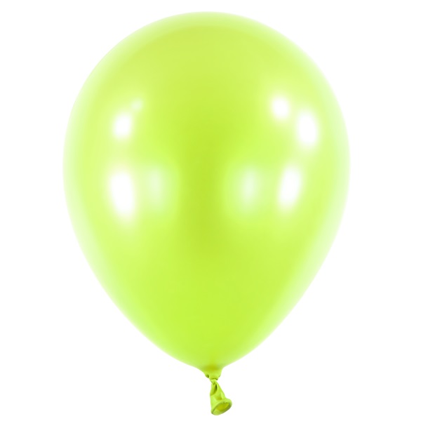 Balónky latexové dekoratérské metalické světle zelené 35 cm 50 ks
