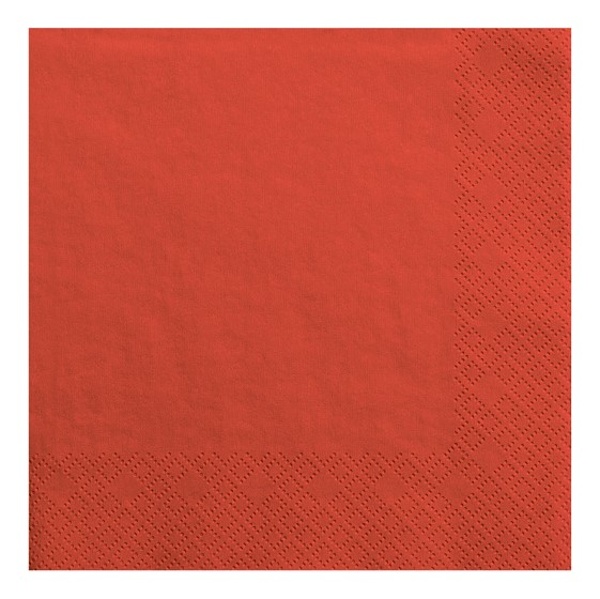 UBROUSKY papírové 3vrstvé červené 33x33cm 20ks