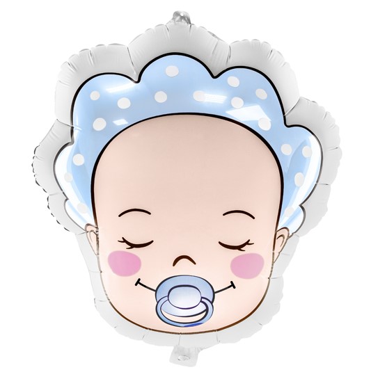Balónek fóliový Hlava miminka-chlapeček