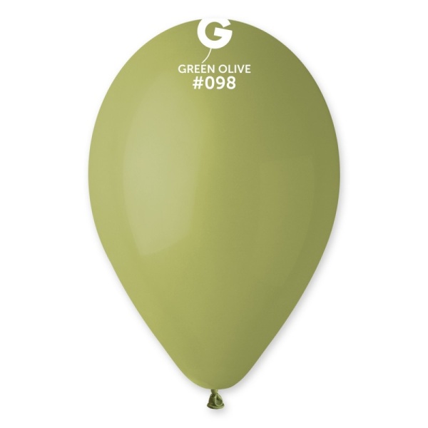 Balónek latexový pastelový olivový 30 cm 1 ks