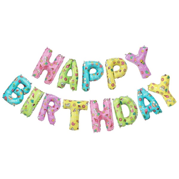 Balónkový nápis Happy Birthday 35 cm