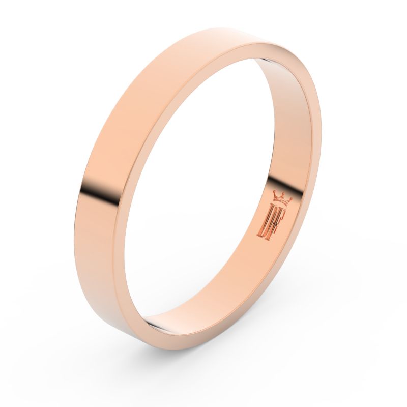 Zlatý snubní prsten FMR 1G35 z růžového zlata 46 Danfil