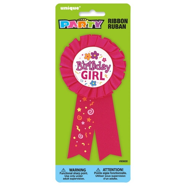 Odznak růžový Birthday Girl