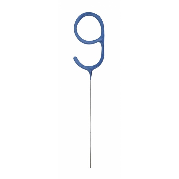 Prskavka glitrová číslice 9 modrá 17