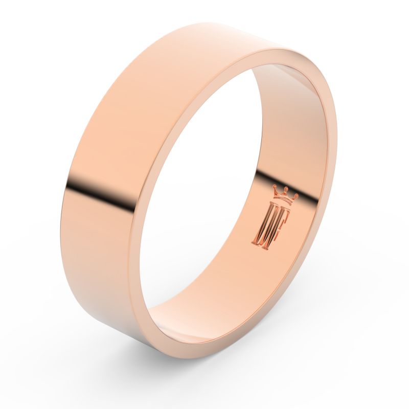 Zlatý snubní prsten FMR 1G60 z růžového zlata 46 Danfil