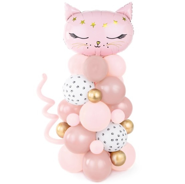 Meow party - Set balónků Kočka růžová