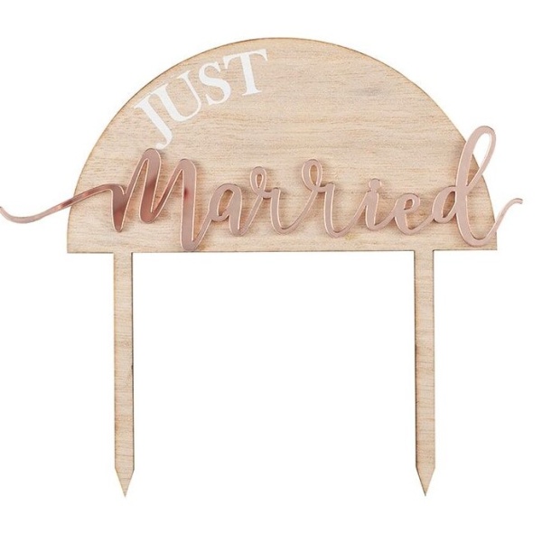 Svatební dekorace - dřevěná Just Married 16