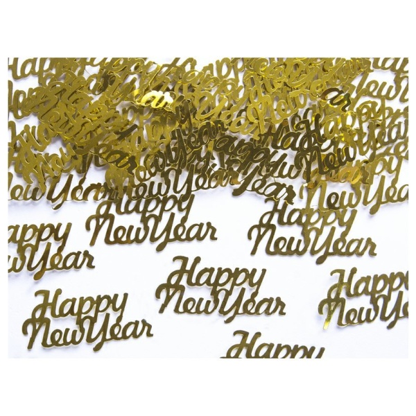 Silvestrovské konfety Happy New Year zlaté