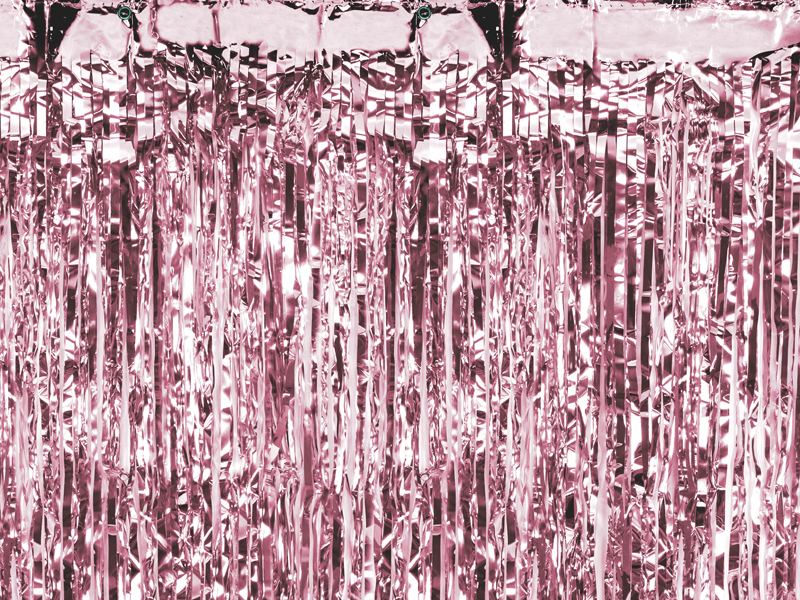 Dlouhá párty opona růžově zlatá 90x250cm