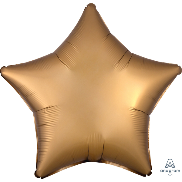 Balónek fóliový Hvězda saténová zlatá 48 cm