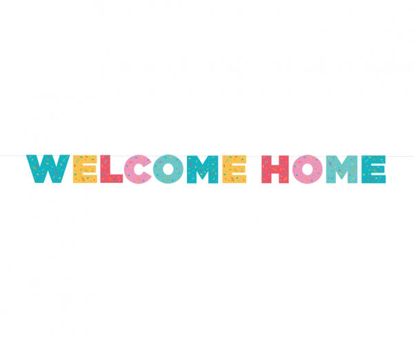 Banner Welcome Home barevný 250cm