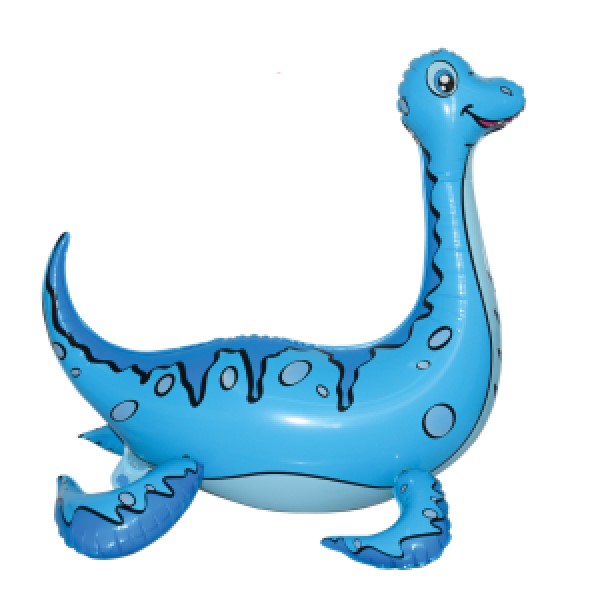 Balónek fóliový Dinosaurus - Plesiosaurus 4D modrý 60 cm