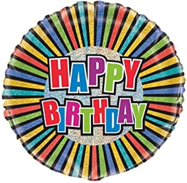 Balónek fóliový Happy Birthday Color 46 cm