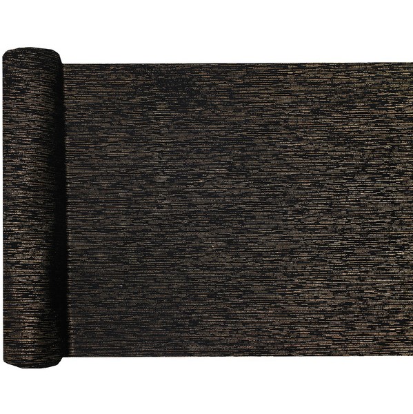 Šerpa stolová černá se zlatými odlesky 28 cm x 2