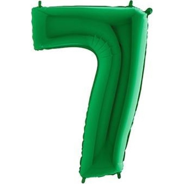 Balónek fóliový číslice zelená 7 1 ks