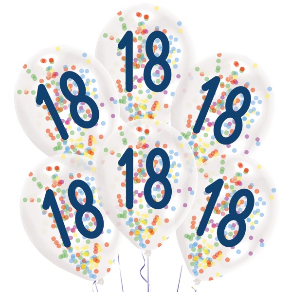 Balónky průhledné s konfetami 27