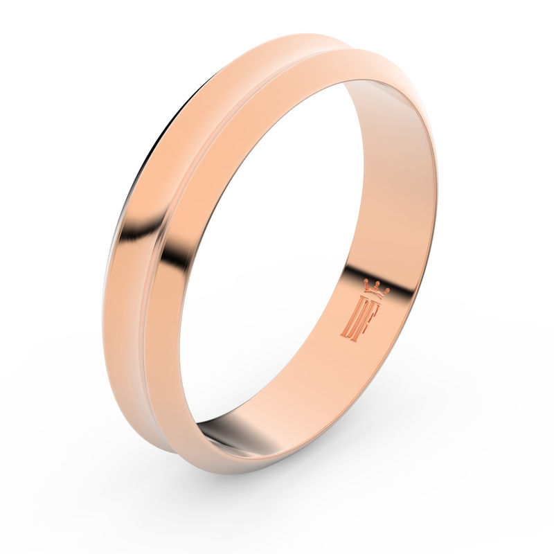 Zlatý snubní prsten FMR 4B45 z růžového zlata 46 Danfil