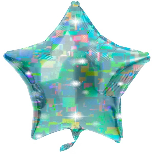 Balónek fóliový Hvězda Galactic Aqua 61 cm