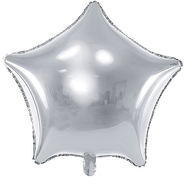 Balónek fóliový Hvězda stříbrná 70 cm