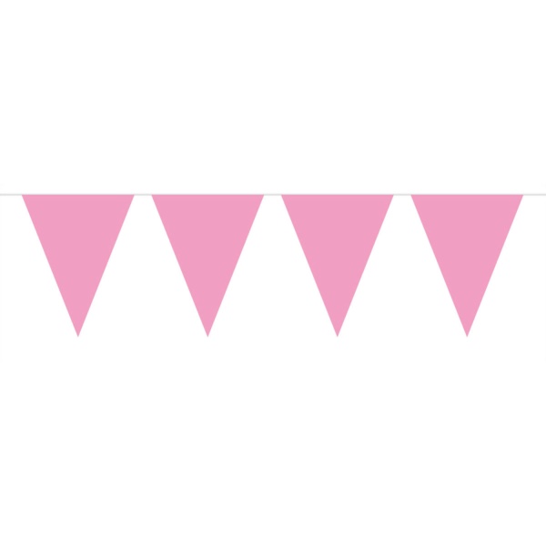 Girlanda vlaječková světle růžová 3 m