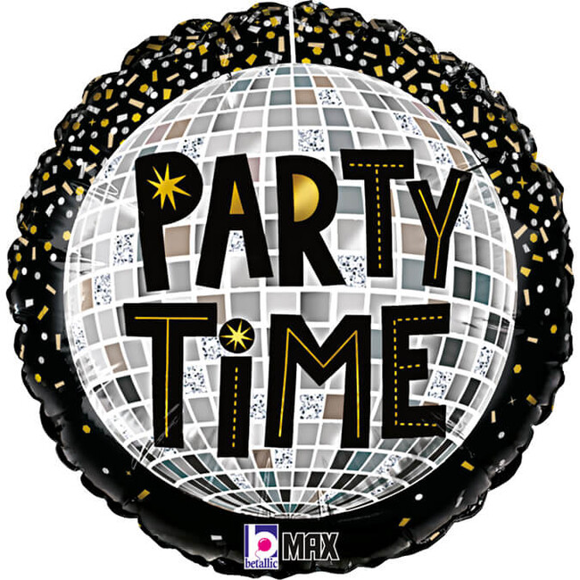 Fóliový balónek Disco Party Time 45cm