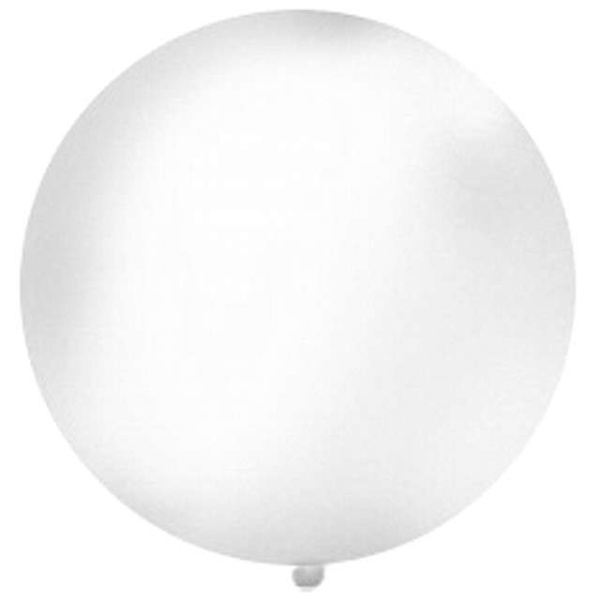 Balón jumbo metalický bílý 1 m