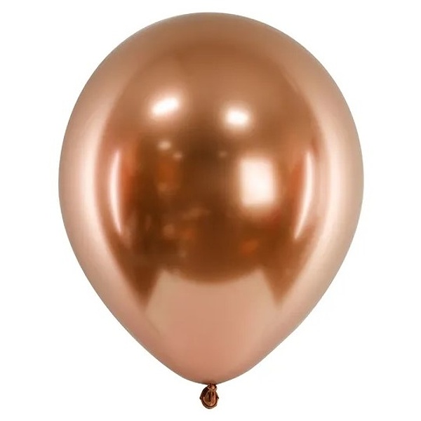 Balónky latexové chromové měděné 30 cm 10 ks