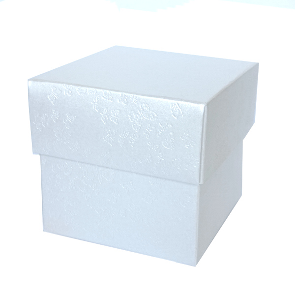Krabička kostka Farfale bílá 7