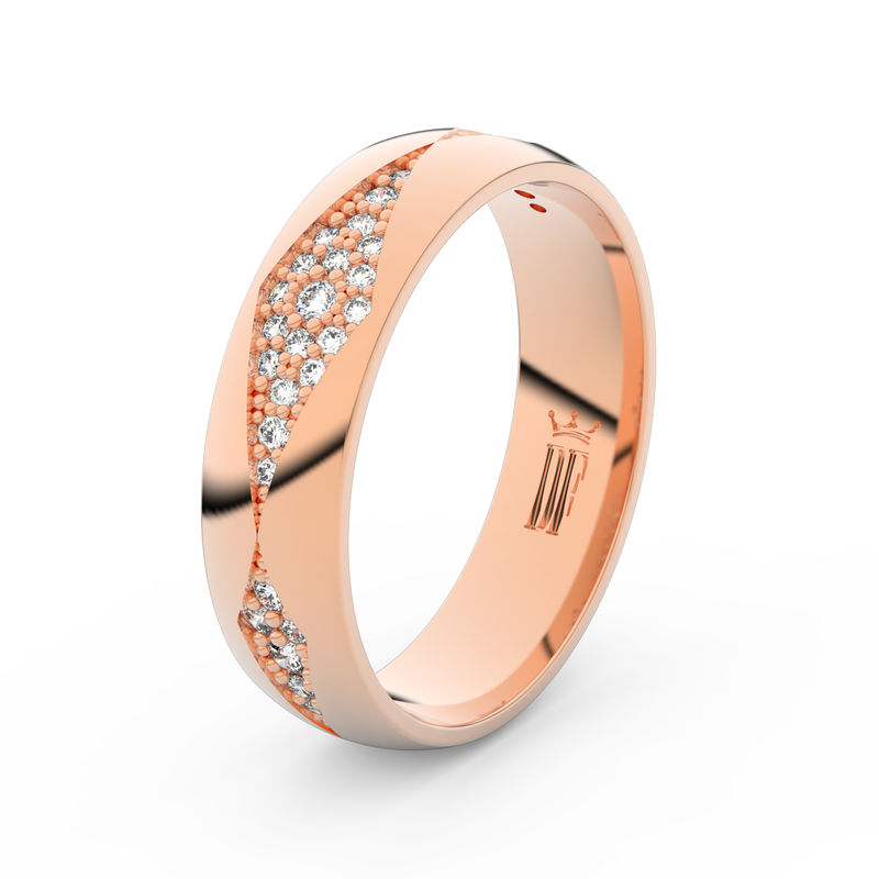Dámský snubní prsten DF 3074 z růžového zlata