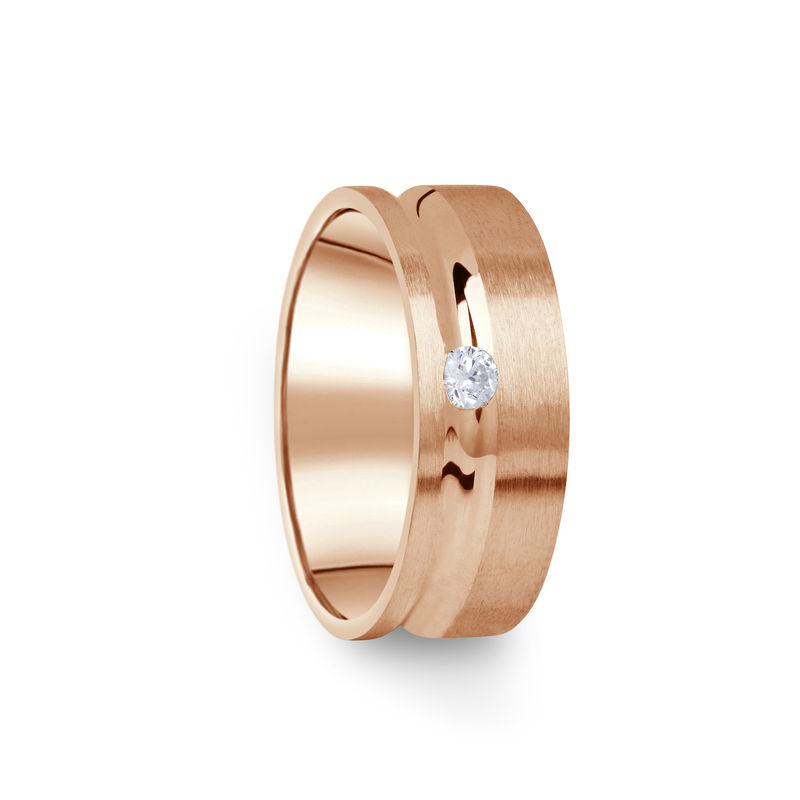 Zlatý dámský prsten DF 07/D z růžového zlata