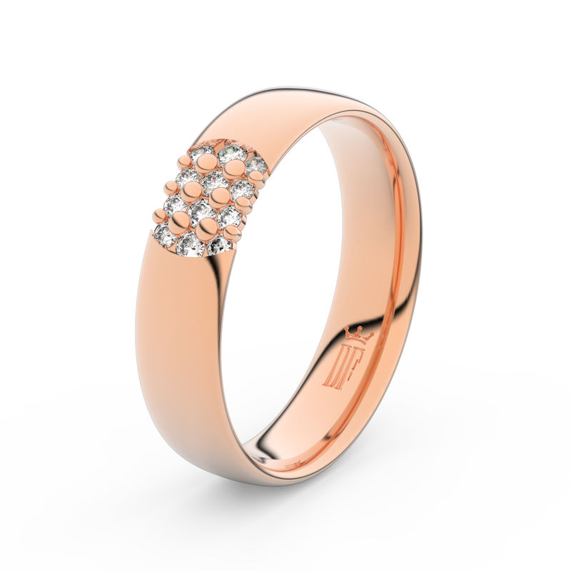Zlatý dámský prsten DF 3021 z růžového zlata