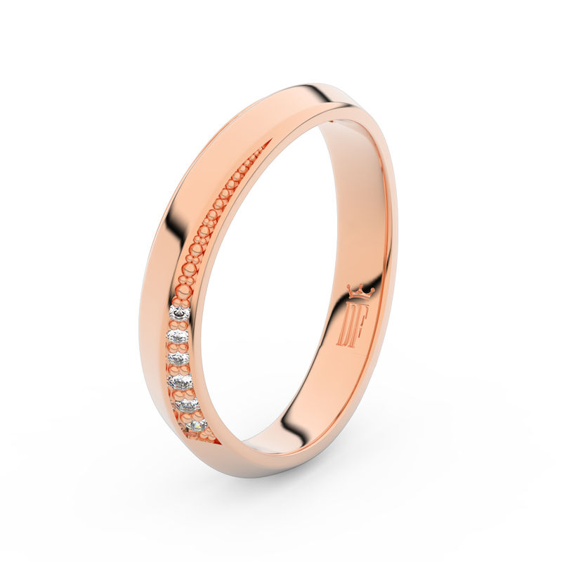 Zlatý dámský prsten DF 3023 z růžového zlata