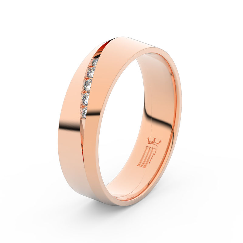 Zlatý dámský prsten DF 3034 z růžového zlata