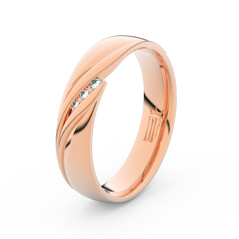 Zlatý dámský prsten DF 3044 z růžového zlata