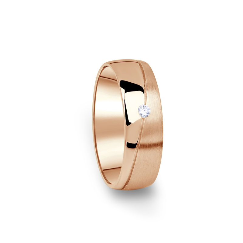 Zlatý dámský snubní prsten DF 01/D z růžového zlata