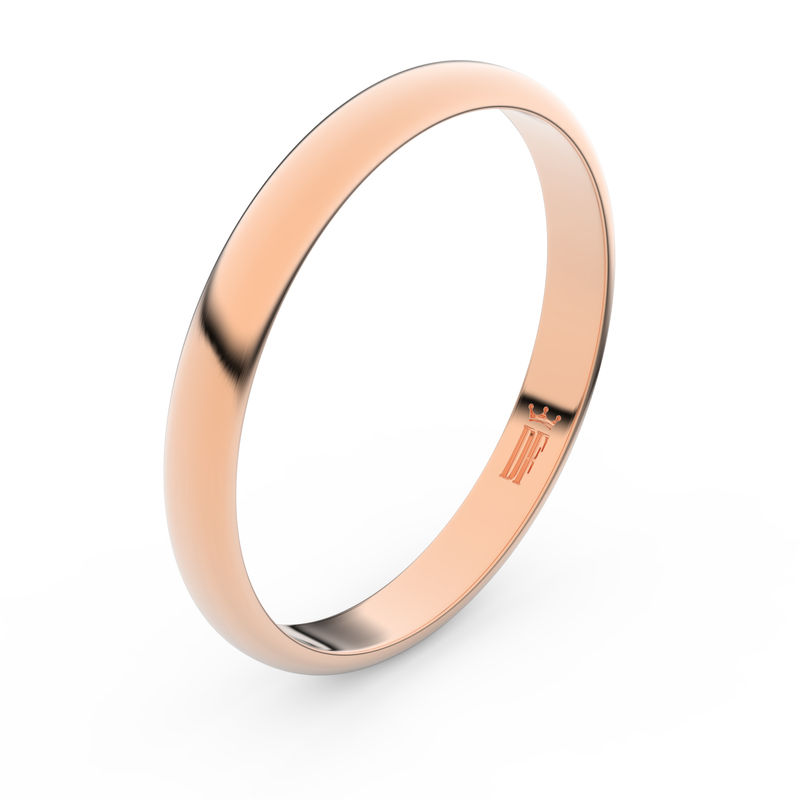 Zlatý snubní prsten FMR 2A30 z růžového zlata 46 Danfil