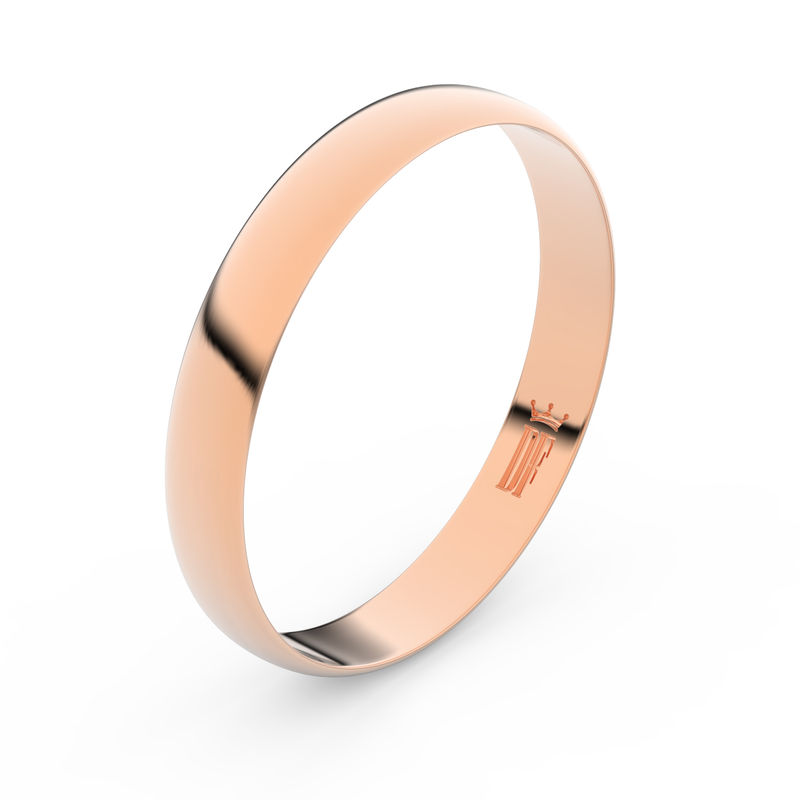 Zlatý snubní prsten FMR 4C35 z růžového zlata 46 Danfil