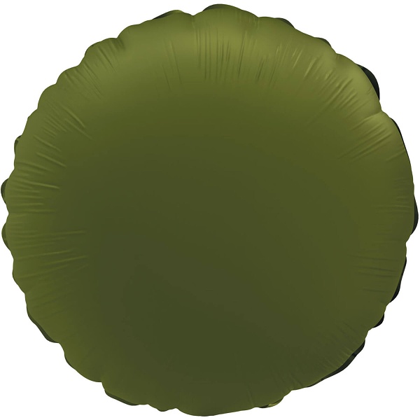 Balónek fóliový Kruh olivově zelený