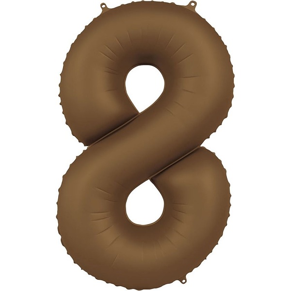 Balónek fóliový číslo 8 Čokoládově hnědý